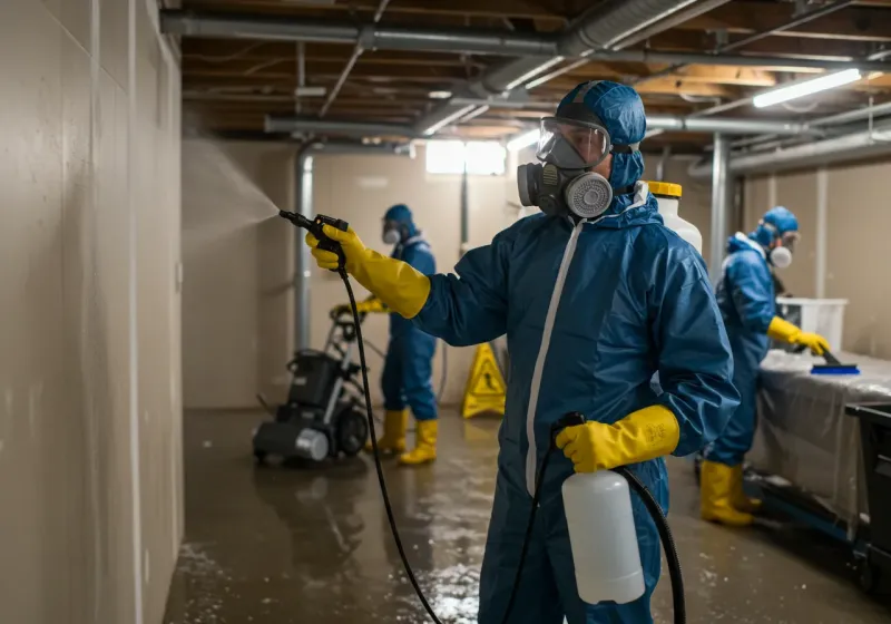 Basement Sanitization and Antimicrobial Treatment process in Avery Creek, NC